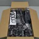 Room Divider No Drilling Curtain Rod Wall Divider for Room Separation, 4-10ft(H) 28-114inch(W) Adjustable, Heavy Duty Partition Space Separator Freestanding Tension Curtain Stand, Black