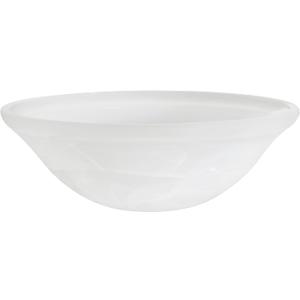 Aspen Creative 25002-65-1 Replacement Alabaster Glass shade for Flush Mount or Semi-Flush Mount, 1/2" Center Hole, 11-1/2" Diameter x 4" Height