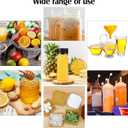 Sliner 200 Pcs 2oz Small Plastic Juice Bottles Ginger Juice Bottle with Lids Liquid Vial Reusable Clear Beverage Container with Lid, Freezer Safe, Leak Proof for Milk, Water(Black Lid)