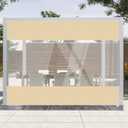 Clear Vinyl Curtains for Patio Enclosure, 23oz Heavy Duty Waterproof Anti-UV and Tear-Resistant Tarpaulin with Grommets, Weatherproof Panels for Porch, Pergola, Gazebo, Balcony, Outdoor (Khaki)