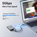 Acer USB C to Dual HDMI Adapter 4K@60Hz, 4-in-1 HDMI Splitter for Dual Monitors with 100W PD, USB 3.0, Docking Station Dual Monitor Compatible with Acer, MacBook Air/Pro, Dell XPS, HP, etc