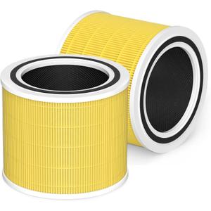 Core 200S Pet Care Replacement Filter Compatible with LEVOIT Core 200S and Core 200S-P Smart WiFi Air Purifier, 3-in-1 Grade Main Filter, Core 200S-RF-PA, Yellow, 2 Pack