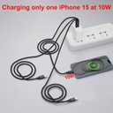 7 x USB-C Charging Cable, 2pack 4 ft 3-in-1 USB C to 3 x USB C Cable, Multi Charging for iPhone 15/15 Pro/15 Pro Max/15 Plus,Samsung S24/S23/S22/S21, Google, Amazon, Andriod,Carplay