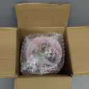 Valentines Day Centerpieces for Tables, Valentines Table Decor with 1 Vintage Pink Metal Vase, 4 Pcs Heart Artificial Flowers, Valentine's Day Table Decorations Indoor for Home, Kitchen