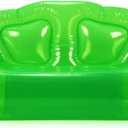 Kigley Inflatable Chair Blow Up Couches Transparent Inflatable Sofa Seat Yard Patio Portable Air Couch Furniture for Outdoor Indoor Camping Beach Room(Double Seat,Green)