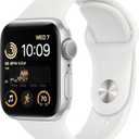 Apple Watch SE (2nd Gen) (GPS, 40mm) - Silver Aluminum Case with White Sport Band, M/L 