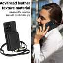 Phone Case for Samsung Galaxy S21 Ultra 5G Wallet Cell Cover with Tempered Glass Screen Protector Crossbody Strap Lanyard RFID Blocking Credit Card Holder S21ultra 21S S 21 21ultra G5 Women Men Black