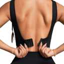 SweatyRocks Women's Backless Sports Bra Padded Medium Support Workout Yoga Crop Tank Top Black Small