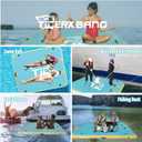 TGERXBANG Inflatable Dock Floating Platform with Cup Holders 6x5ft Floating Island for Lake Pond Ocean Pool Floats, 10x6ft