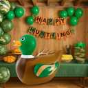 Hungdao 1 PC 4 Feet Inflatable Mallard Duck for Hunting Birthday Giant Inflatable Duck Pool Float Huge Funny Large Blow Fall Pool Floats for One Lucky Birthday Party Decoration