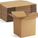 Eupako 5x5x5" Cardboard Box Mailers 25 Pack Brown Cube Corrugated Small Shipping Boxes for Mailing