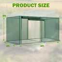 4 x 8 x 6 Ft. Crop Cage for Garden Plants – Plant Protection Tent with Zippered Door, Raised Bed Cover & Sturdy Frame – Wind-Resistant Garden Bed Cover for Outdoor Vegetables & Flowers