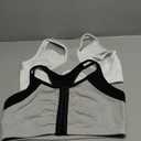 Fruit of The Loom Womens Front Close Builtup Sports Bra (38, White With Grey/Black With Grey)