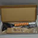 EcoNour 27" Aluminum Ice Scrapers for Car Windshield | Car Snow Scraper Window and Snow Brush with Ergonomic Foam Grip Winter Accessories (Orange)