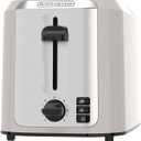 BLACK+DECKER 2-Slice Toaster, Extra-Wide Slots, 7 Shade Settings, Bagel & Frozen Functions, Removable Crumb Tray, Baked Stone