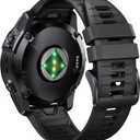 NotoCity for Fenix 7X Pro/6X Pro Band for Fenix 6X Strap Fenix 7X Band 26mm Width Fenix 5X Plus Wristband for Descent Mk2i/tactix Delta/tactix 7 Pro/tactix 7 AMOLED Soft Silicone Watch(Black)