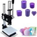 Bath Bomb Press Machine, 5 Molds Set, Heavy-Duty Stainless Steel DIY Soap Maker Tool with Adjustable Height for Crafting Professional Bath Fizzies