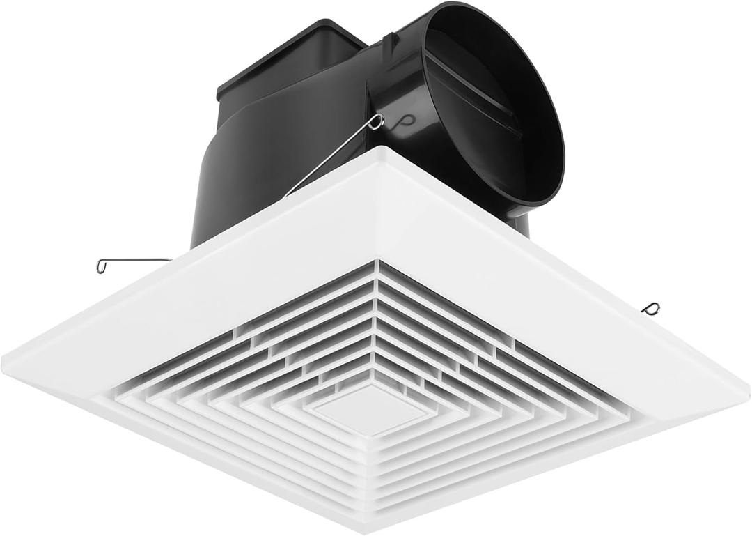 Bathroom Ceiling Exhaust Fan, Household Bath Vent Ventilation Fan with 1.0 Sones Quiet Operation, 110 CFM (Housing Size 9.1"x9.1")