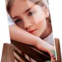 5x7 picture frames, Solid Rustic Wooden Photo Frames with Walnut Wood Base and High Definition Acrylic Glass Covers - for Tabletop or Desktop Display (5x7 inch, Vertical)