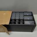 Akro-Mils 26-Drawer Plastic Drawer Storage Cabinet for Garage Organization, Bead Organizer, Building Bricks Storage, Teacher Toolbox, Makeup Organizer, 20" W x 6" D x 10" H, 10126 Black