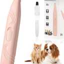 Dog Paw Trimmers, Cat Paw Clippers Low Noise Cordless Electric Mini Pet Clippers for Small & Medium Pets (Pink)