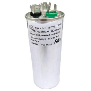 CBB65 45+5uF6% 45/5MFD370/440 VAC Dual Run Circular Start Capacitor for Condenser Straight Cool or Heat Pump Air Conditioner