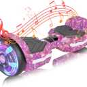 SIMATE Scooter, Bluetooth Speakers and LED Light-Up Wheels, APP Control, Dual 250W Motors, 8.5 mph Max Speed & 8.5 Miles Max Range, Gifts for Kids Adults Girls Boys