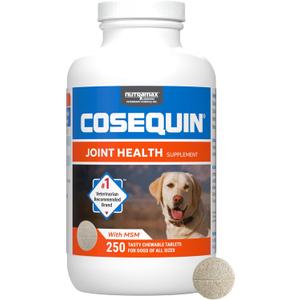 Nutramax Cosequin for Dogs Joint Health Supplement, Contains Glucosamine for Dogs, Plus Chondroitin and MSM, Supports Healthy Joints, Chewable Tablets, Count of 250 