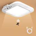 Rechargeable Motion Sensor Ceiling Light, Closet Light with USB Cable | Battery Operated, Motion Activated Cool White Light, Indoor Use for Closet Stair Pantry Hallway Shed Laundry, USB 6000K