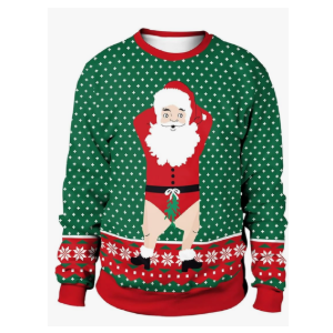 Colorful House Unisex's Ugly Christmas Jumper Sweater Printed Pullover,3D Funny Digital Print Sweatshirt Suit for Men Woman, Medium