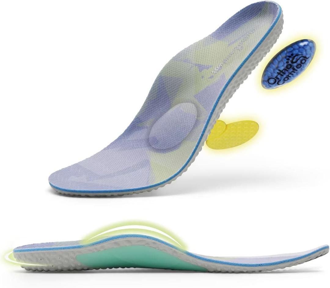 Metatarsal Arch Support Insoles for Men & Women - Comfortable Ball of Foot Pain & Neuroma Pain Relief - Full Size Orthotic Gel Inserts & Air Cushion - No Trimming Needed, Size 9 Men/11 Women