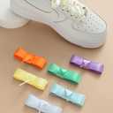 2 Pairs Satin Ribbon Shoe Lace 2CM Wide Flat Shoelaces Sneakers Casual Shoes Fashion Personalized Unisex (Pink)