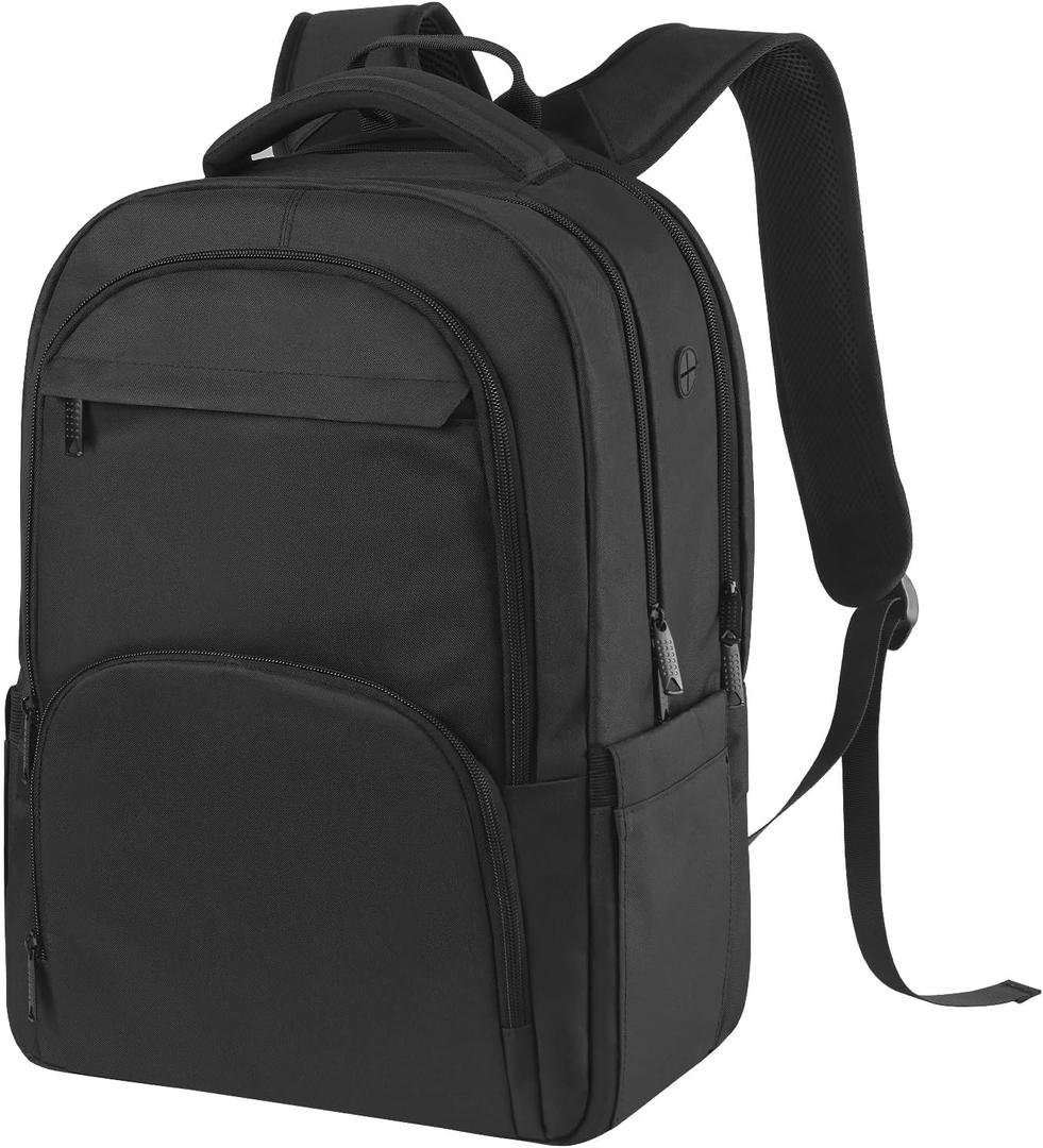 Laptop Backpack, Travel Backpacks for Men Women, Business Anti Theft Computer Backpack with USB Charging Port, Water Resistant School Book Bag Work Backpack Bookbag Fits 15.6 Inch Notebook, Black