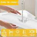 Silicone Edge Protectors - Multifunction Sink Accessories, Splash Guard & Draining Mat for Kitchen, Bathroom Sink, Steel, Granite, Quartz Countertops(Transparent)