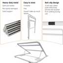 2 Pack Under Mattress Bed Wedge, 4-Level Adjustable Height Bed Elevator, Mattress Incline Support for Acid Reflux, Heartburn, GERD and Sleep Support, Heavy-Duty Steel Frame Holds 200 LBS