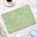 Seorsok Compatible with MacBook Air 13 Inch Case 2022 2021 2020-2018 Release A1932 A2179 M1 A2337,Elegant Leaves Flowers Leather Plastic Hard Shell Case with Keyboard Cover,Green Blooming Floral