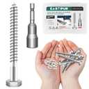 (20Sets) 1/4 20 Bolt, 1/4" x 3" Hex Head Lag Bolts, Heavy Duty Lag Screws with Washers, 304 Stainless Steel 18-8, 1/4 Bolt for Wood, Partial Thread