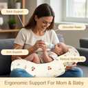 x-vesolje Nursing Pillow, Breastfeeding Pillow with Removable Cover, Ergonomic Breast Feeding Pillow, Baby Feeding Support Pillow for Mom Easier Breastfeeding- Original Size/Bunny