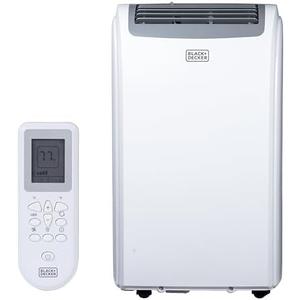 BLACK+DECKER 12,000 BTU Portable Air Conditioner with 9,000 BTU Heating, 4-in-1 AC, Heater, Dehumidifier and Fan, Portable AC Unit with Remote Control, White, BPP08HWTB