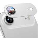 Uyiton Compatible with iPhone Air Camera Lens Protector - [Not Easy to Break][Strong Adsorption][Case-Friendly] Metal Tempered Glass Rear Camera Screen Cover - Cloud White