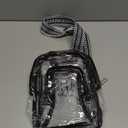 Clear Bag for Stadium Events, Clear Purse for Women Stadium Crossbody Bag, Transparent Bag for Concerts Sports (Black-1)