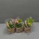 Thiccywoov 3 Pcs Spring Babys Breath Artificial Flowers with Flower Basket Tiered Tray Fake Gypsophila Faux Flowers Spring Decorations for Home for Farmhouse Decor Bouquets Plants