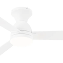 Ceiling Fans with Lights, 48 inch Low Profile Ceiling Fan with Light and Remote Control, Flush Mount, Reversible, 3CCT, Dimmable LED, Noiseless, White Ceiling Fan for Bedroom, Dining Room