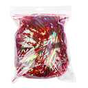 250 Grams Iridescent Plastic Hamper Shreds DIY Gift Wrapping Confetti Basket Filler Party Supplies (Red)