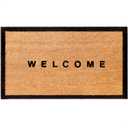 THEODORE MAGNUS Door Mat  Coir Doormat for Outdoor Entrance, Durable Welcome Mat with Non-Slip Backing, Perfect for Front Door and Entryway - Outdoor/Indoor - Welcome w/Border (1'5" x 2'6" (Rectangular))