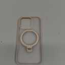 TORRAS 360 Spin Magnetic Stand for iPhone 16 Pro Case 6.3 inch, Fit for MagSafe, Built-in Kickstand & Ring Holder, Mil-Grade Protective Translucent Hard PC Case for iPhone 16 Pro, Rose Gold, 2024