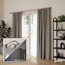 Umbra Twilight Double Curtain Rod Set – Wrap Around Design Ideal for Blackout or Room Darkening Panels, 66 to 144 Inches, Nickel