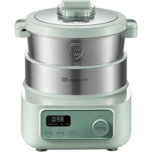 MOKKOM Electric Dough Maker with Proof Dough Function, Microcomputer Timing, 6.34Qt 304 Stainless Steel Bowl, Household Dough Maker Kitchen Flour Kneading Machine, Green MOKKOM Electric Dough Maker with Proof Dough Function, Microcomputer Timing, 6.34Qt 304 Stainless Steel Bowl, Household Dough Maker Kitchen Flour Kneading Machine, Green