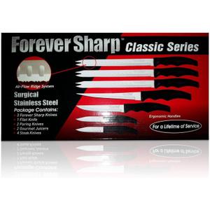 FOREVER SHARP CLASSIC SERIES 12 PIECE SET SURGICAL STAINLESS STEEL