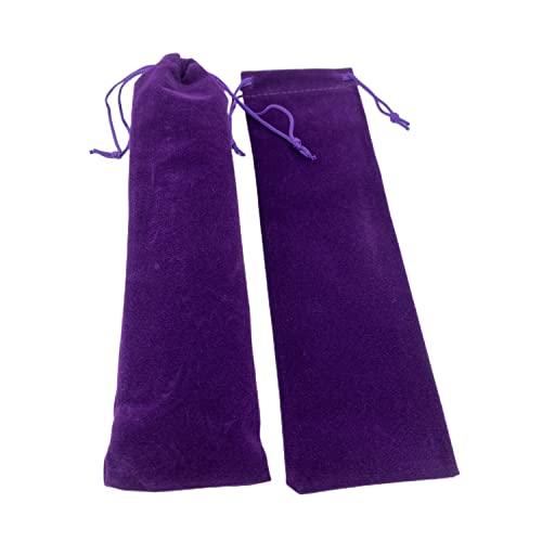 Palmhomee Pack of 12 3x10 Inch Velvet Drawstring Bags Gift Bag Velvet Pouch For Jewelry Wedding and Party Favor (Purple)